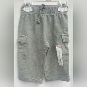 Jumping Beans Cargo Pants Drawstring Gray Baby Boy Size 9 Months